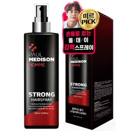 [Paul Medison] Homme Strong Hairspray _ 250ml/ 8.45 Fl.oz, Strong Hold Styling Hairspray, No residue _ Made in Korea